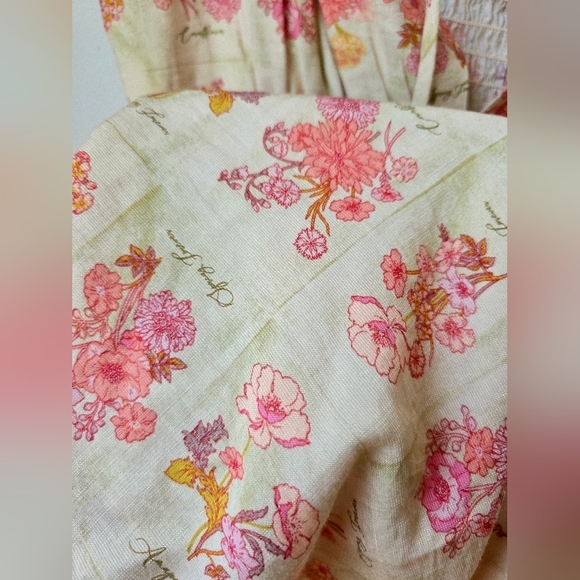 Monteau Los Angeles Floral Sleeveless Dress Spagetti Straps Midi Rayon Size L - Picture 5 of 8